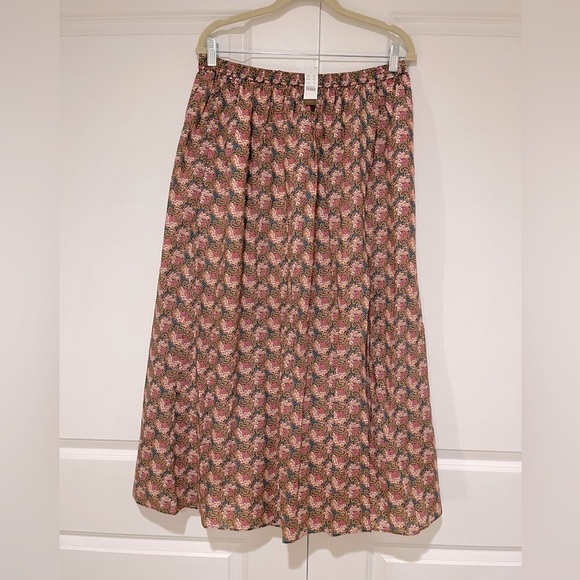 J.Crew, NWT Side slit Maxi skirt in Ratti Prism Floral 💯% cotton/pockets BG543 - Picture 6 of 12